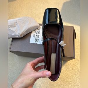 Franco Sarto Black Patent Flats